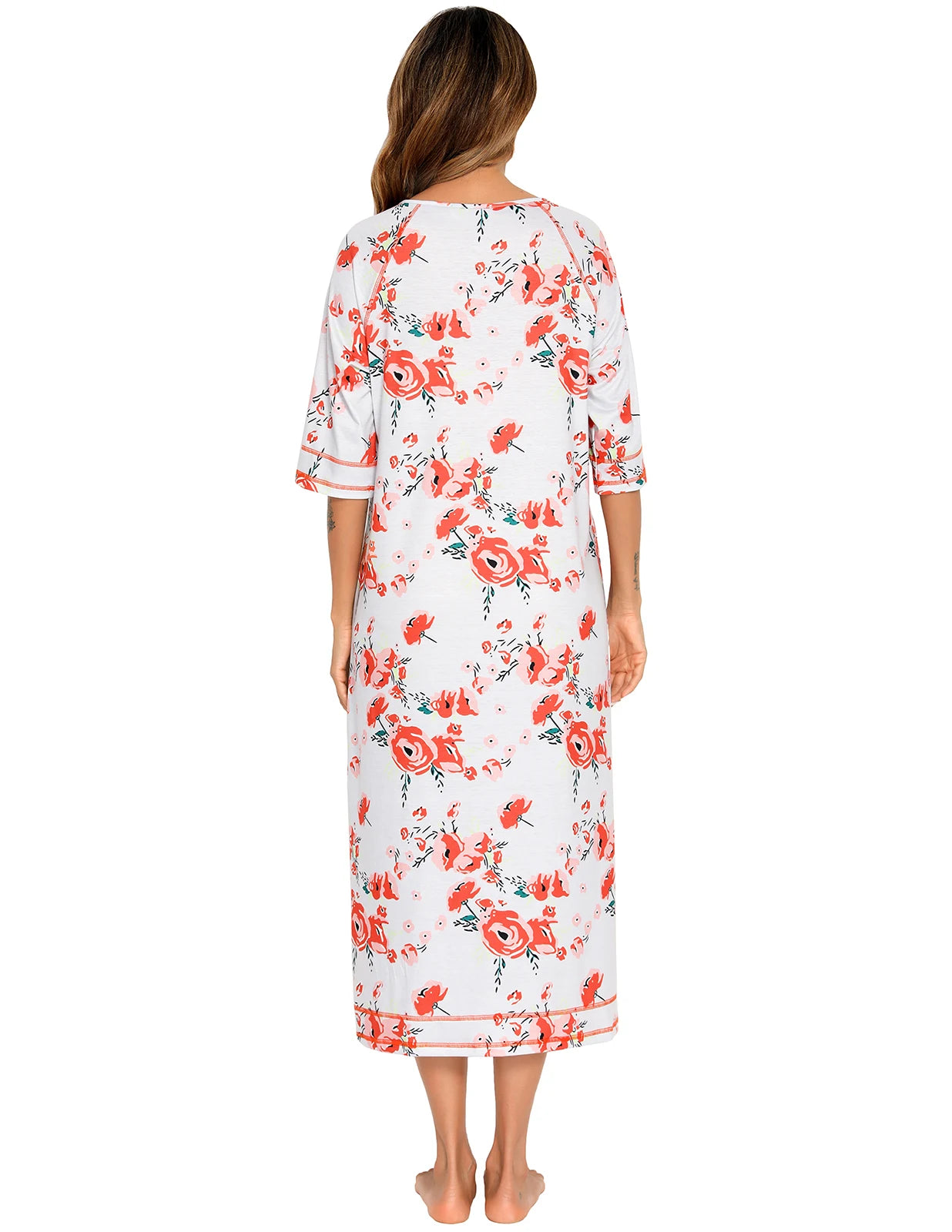 Zipper Women Sleepwear Pajama Maternity Dress 3/4Sleeve Nursing Baby Breastfeeding Nightdress Pregnancy Dress пижама хлопок