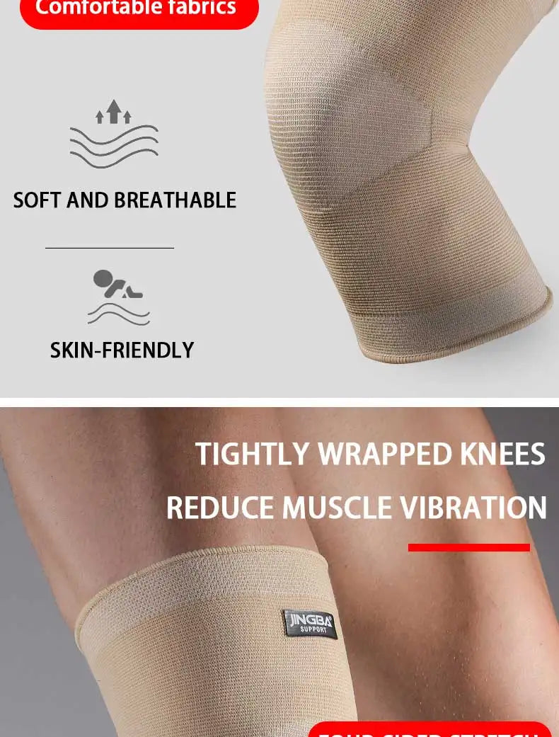 JINGBA SUPPORT Sports Basketball Knee Pads Support Elastic Nylon Knee Brace Volleyball Knee Protector Rodillera Deportiva