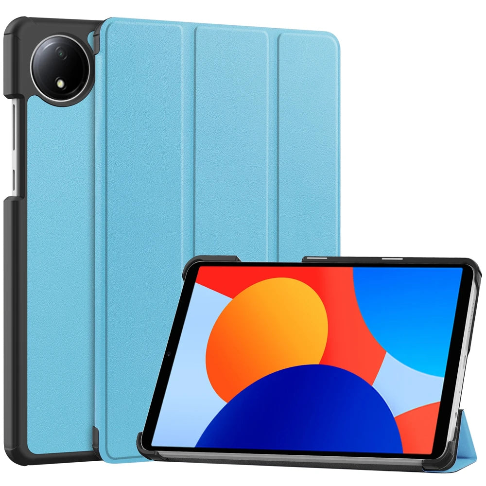 For Xiaomi Redmi Pad SE 8.7 Case 2024 New PU Leather Tri-folding Stand Tablet Cover Funda For redmi pad se 8.7 inch Smart case