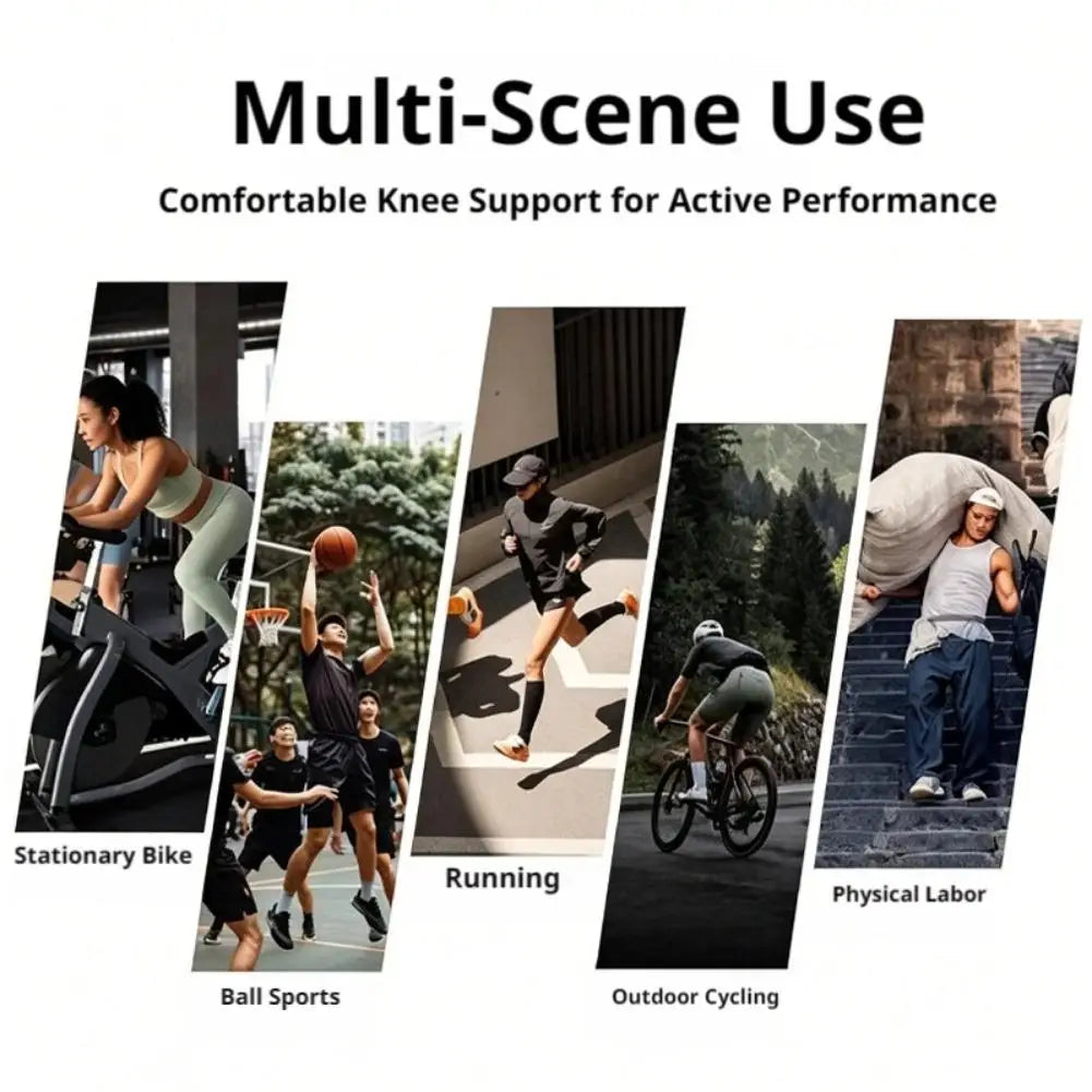 Knob Adjustable Knee Brace 360 Degree Protection Spring Lateral Support Anti-Slip Silicone Pads Breathable Knee Sleeve