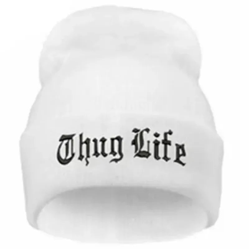 West Beach Gangsta THUG LIFE Winter Warm Fashion Beanies Knitted Bonnet Skullies Caps Hip Hop Gorros Knit Hat Bonnets