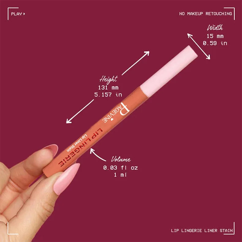 Round Tip Lip Makeup Pencil Natural Color Long Lasting Waterproof Smudge-Proof Smooth Application Lip Liner