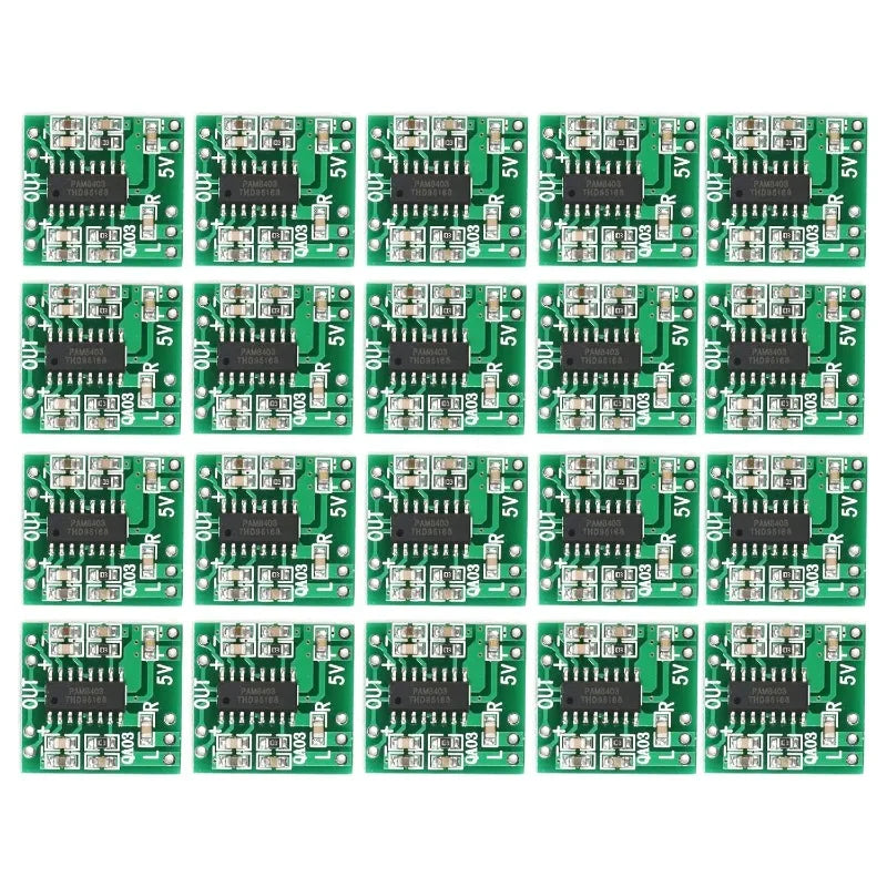 5-20Pcs PAM8403 Mini Power Amplifier Board 2-Channels Stereo Audio Amplifier Module for Arduino 2.5V-5.5V 2*3W USB Power Supply