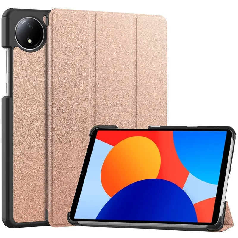 For Xiaomi Redmi Pad SE 8.7 Case 2024 New PU Leather Tri-folding Stand Tablet Cover Funda For redmi pad se 8.7 inch Smart case