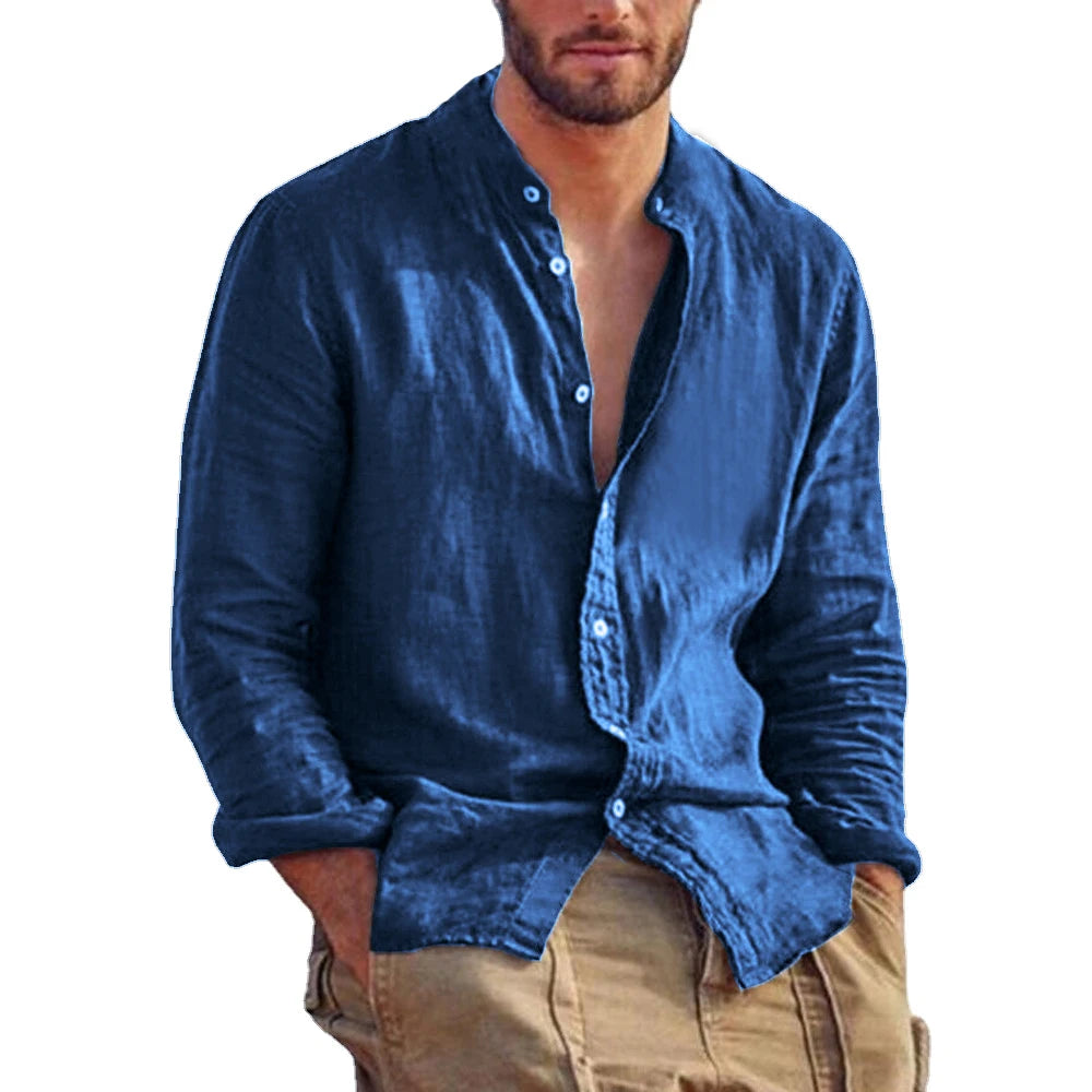 Relaxed Fit Cotton Linen Beach Top