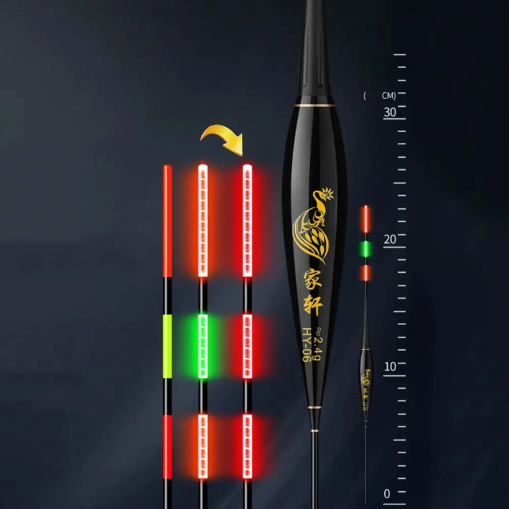 Smart Led Fishing Float Highly Sensitive Remind Buoy Gravity Sensor Glowing Electric Night Fishing Strobe Long Tail