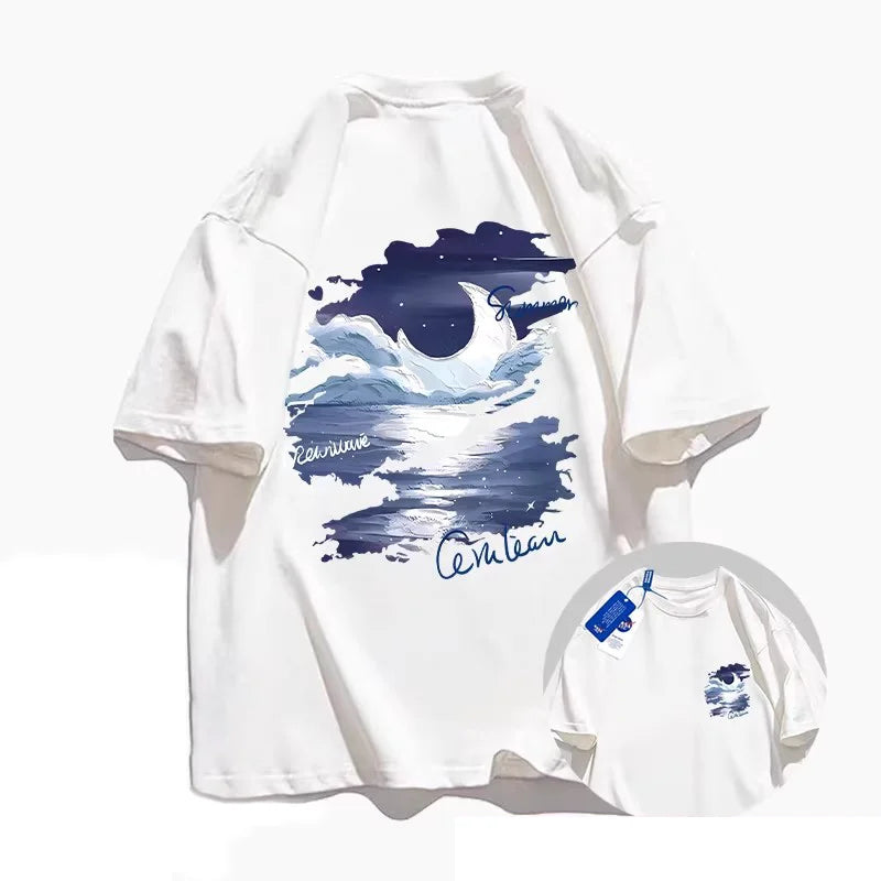 2026 Summer Trend - Oil Painting Graffiti Short-Sleeved T-Shirt - Men's and Women's High-Quality Casual Pure Cotton Half-Sleeve