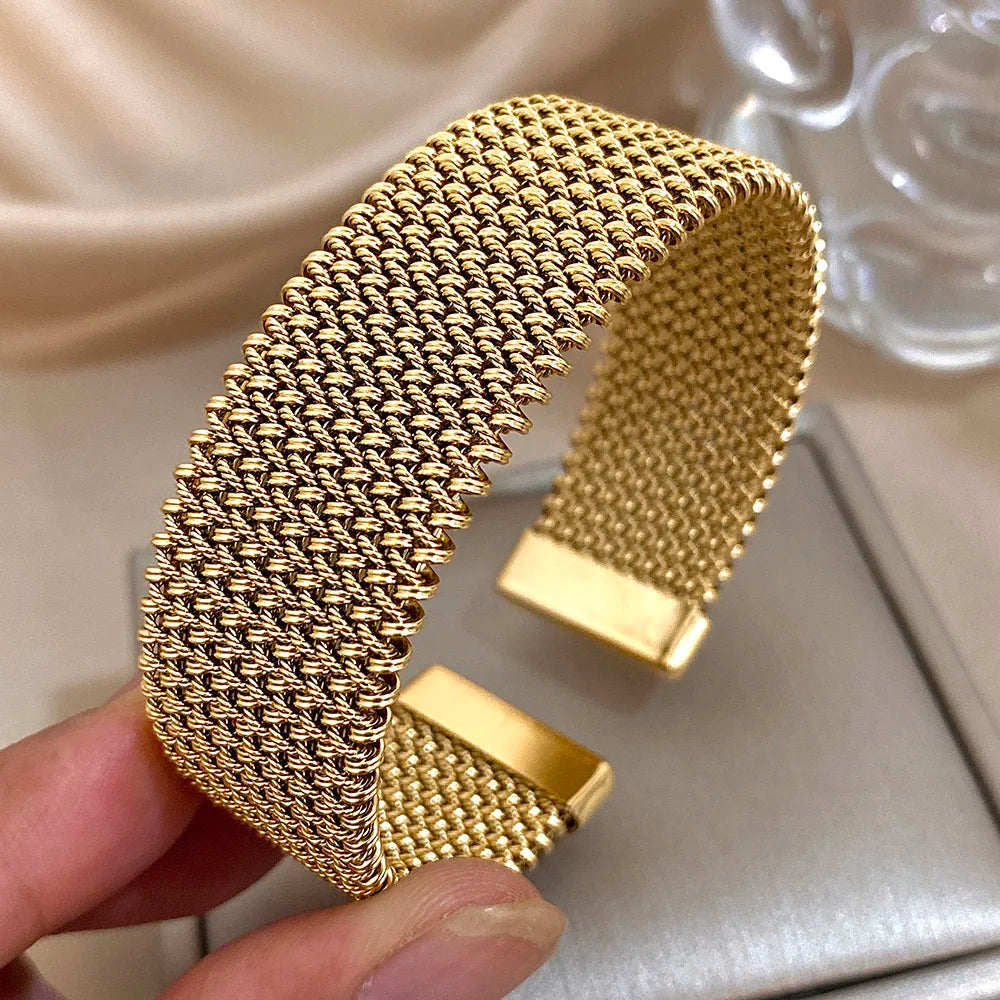 Waterproof Gold Stainless Steel Bracelet