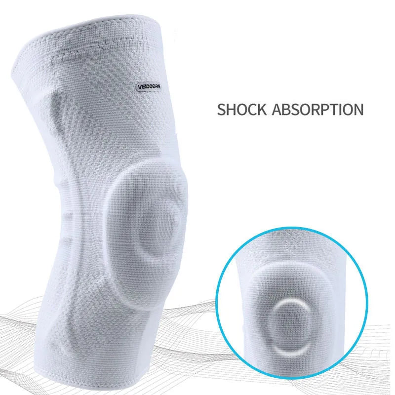 Professional Knee Brace for Basketball Compression Knee Sleeve with Silicone Spring Sport Volleyball Knee Pads