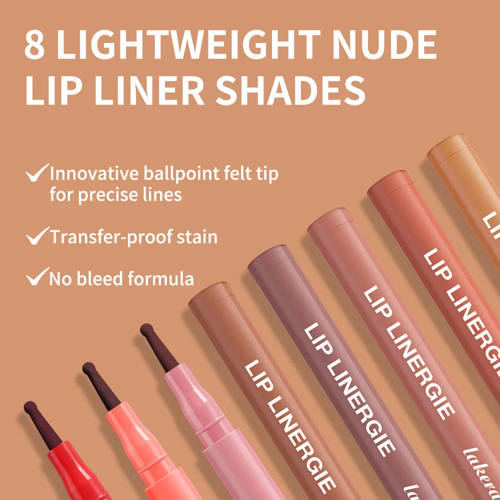 Lakerain Inno Ballpoint Pen Style Lip Liner Long-lasting Non-fading Lip Makeup Lip Line Pen for Clear Definition