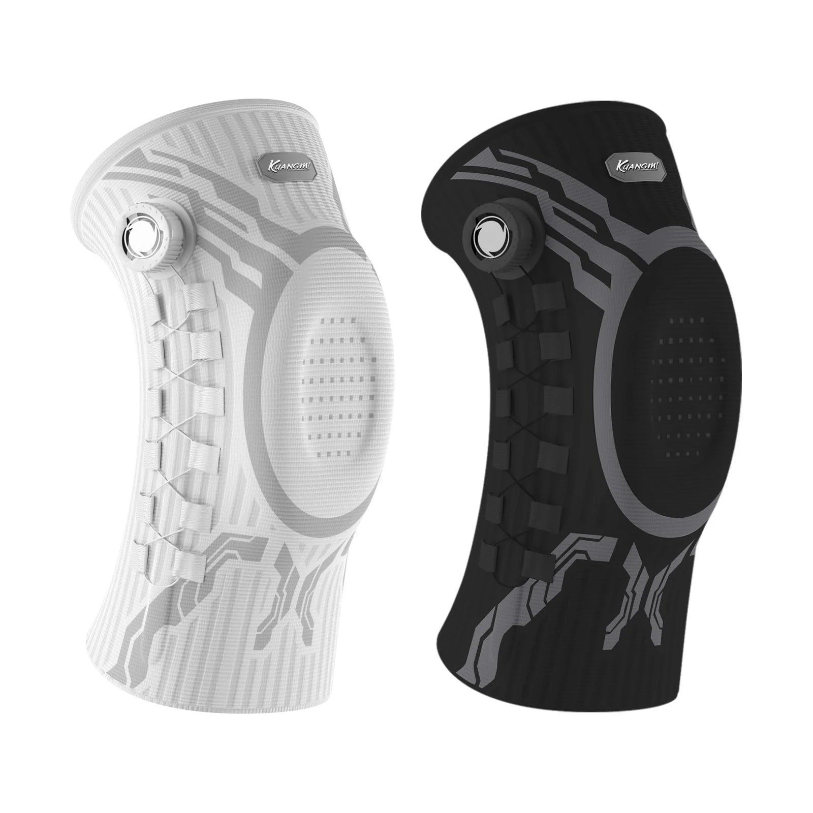 Kuangmi Smart Knee Brace Adjustable Compression with Mechanical Knob - for Stability & Pain Relief & Sports & Daily Use