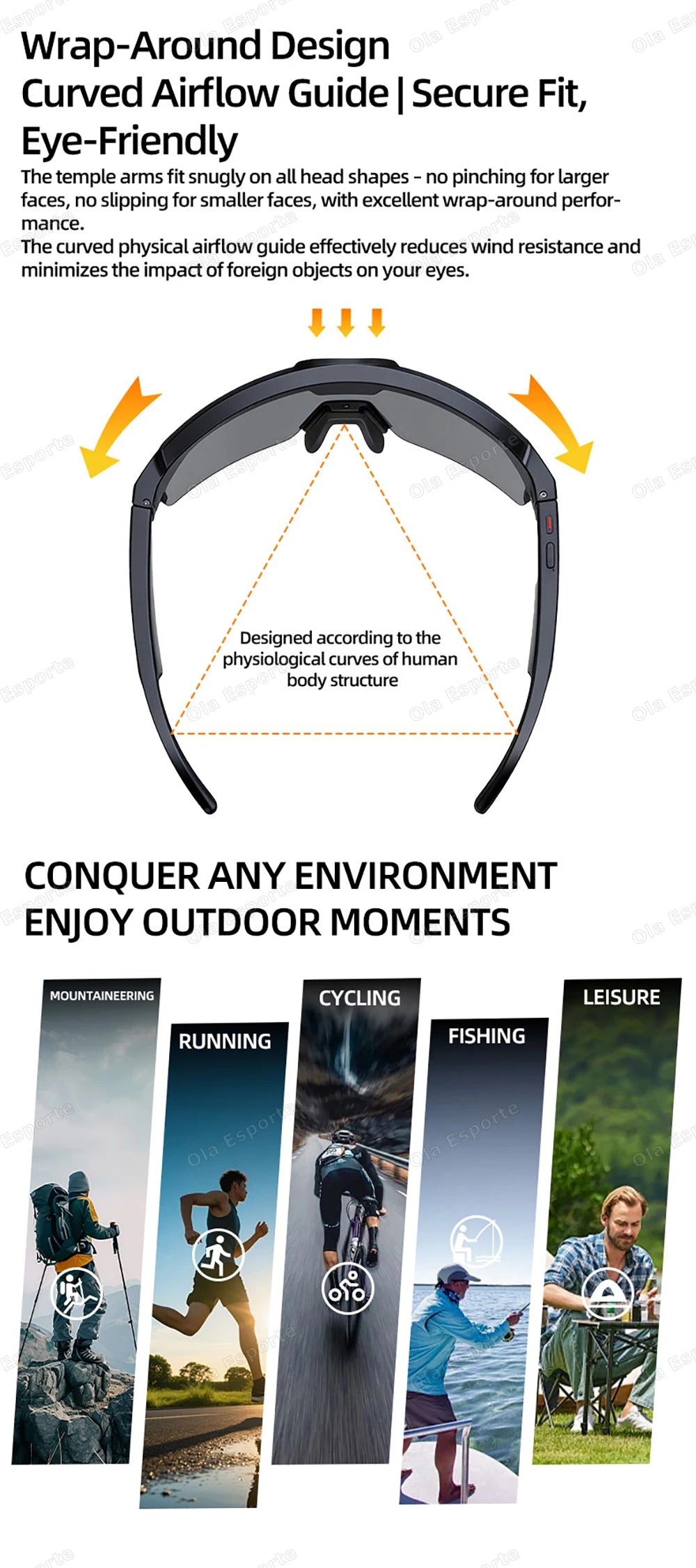 2026 New AI Smart Shooting & Recording Glasses with 800W Camera HD Anti-shake Bicycle Riding Shooting Artifact Windproof Goggles