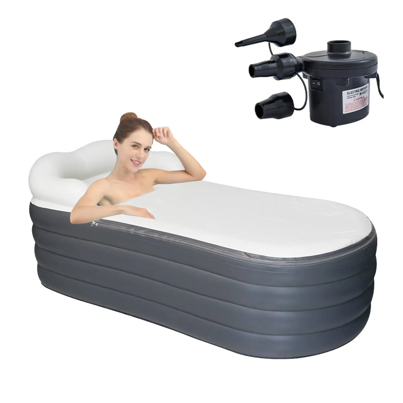 Inflatable Bathtub Folding Adult Bath Tub Home Full Body Soaking Big Portable Plastic Compact Apartment Sit Lie Bath Tub
