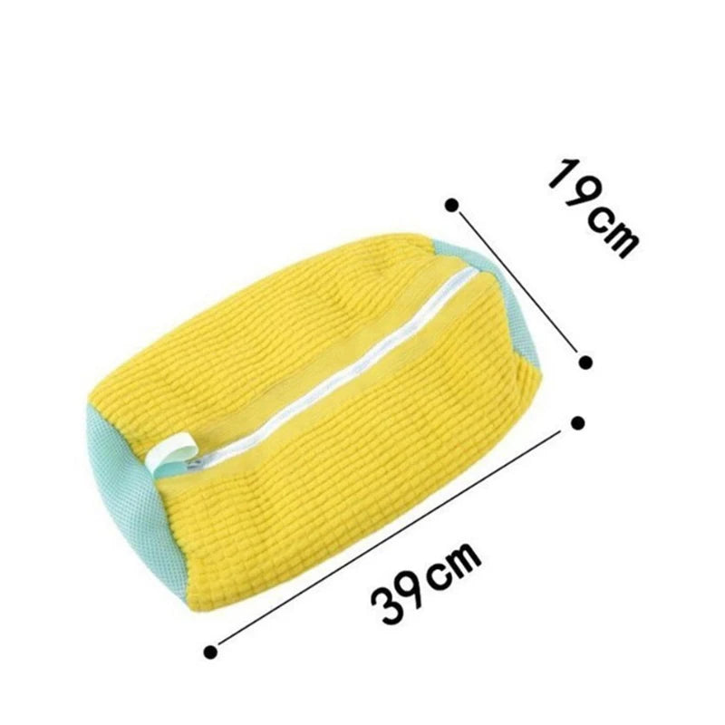 Durable Shoe Washing Machine Bag for All Shoe Types-Yellow ,Ideal for Sneakers and Casual Shoes,Laundry Wash Bag