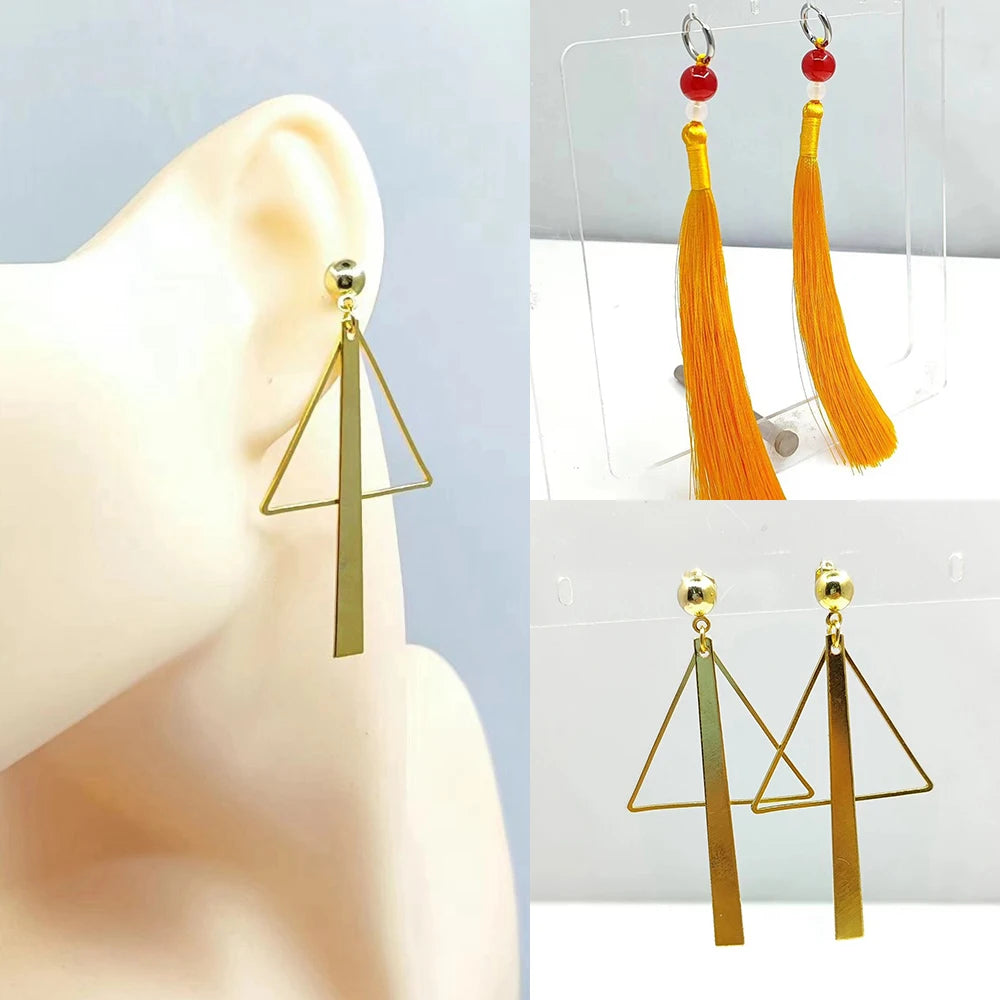 Anime WIND BREAKER Hayato Suo Earrings Unisex Tassels Pendant Ear Clip Novelty Prop Role Party Fashion Jewerly