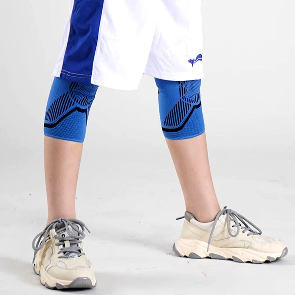 1 Pair Kids Knee Brace Sleeve, Youth Knee Compression Sleeve Children Knee Support Boys & Girls for Basketball Volleyball Sports