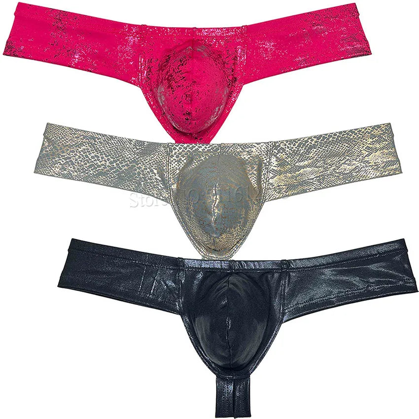 Sexy Men's Soft Wet Look Underwear Pouch Enhancing Underpants Hipster Mini Bikini Boxer Briefs