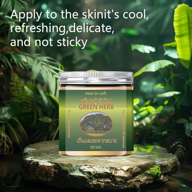 Herbal Body Balm, a Care Cream Containing Glycerin and Mint Extract, Suitable for All Skin Types, Moisturizing Massage Cream with a Fresh Scent