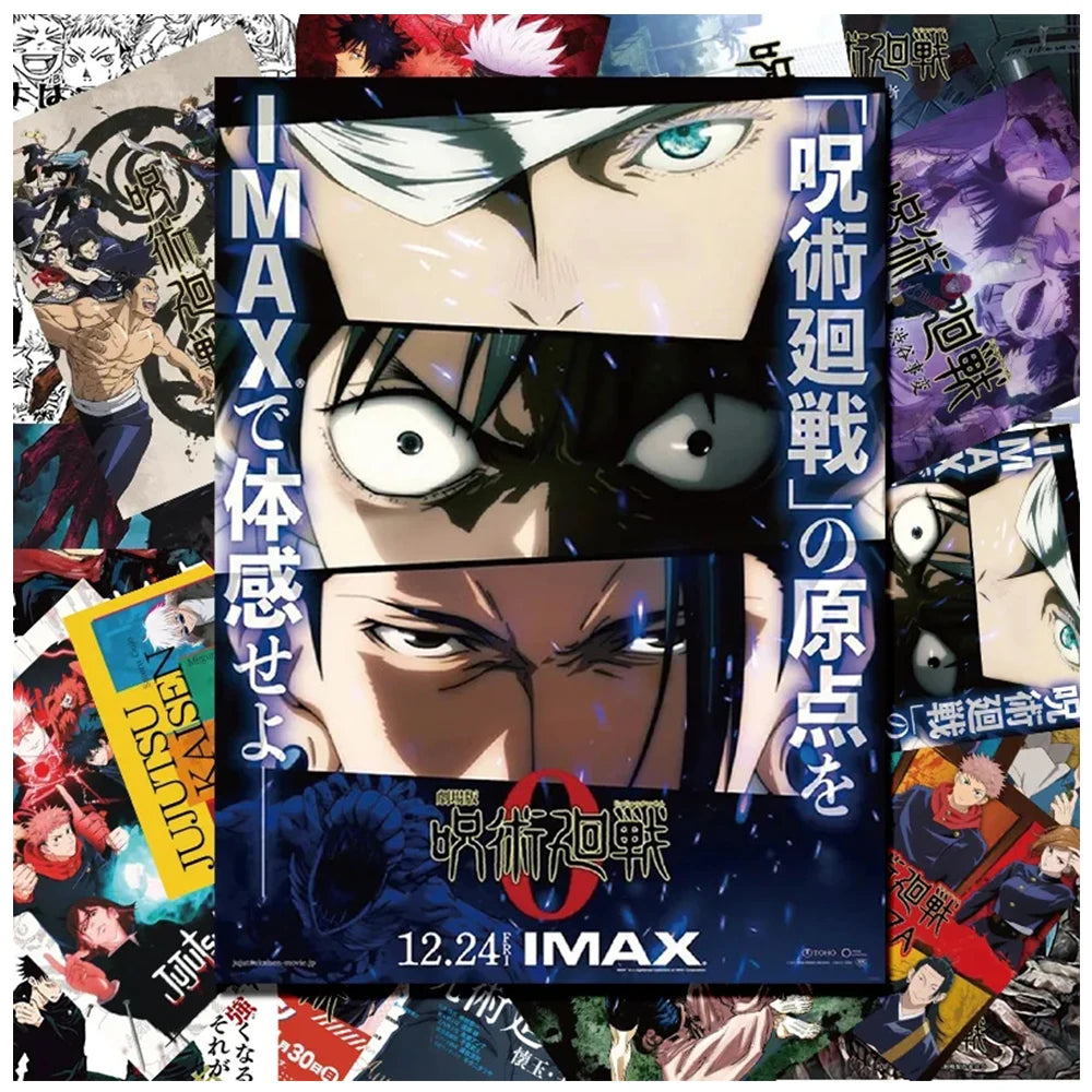 10/30/60pcs Cool Jujutsu Kaisen Anime Poster Stickers Satoru Gojo Cartoon Graffiti Decals Phone Laptop Diary Waterproof Sticker