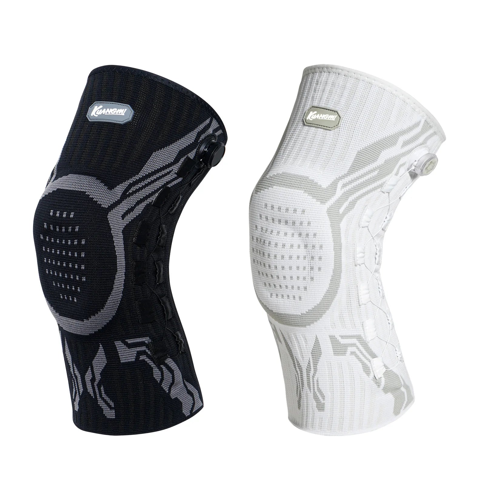 Kuangmi Smart Knee Brace Adjustable Compression with Mechanical Knob - for Stability & Pain Relief & Sports & Daily Use