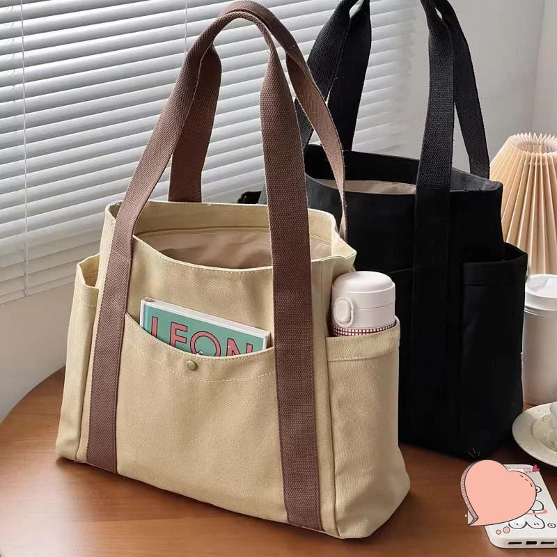 =Women’s Casual Canvas Commuter Tote Bag