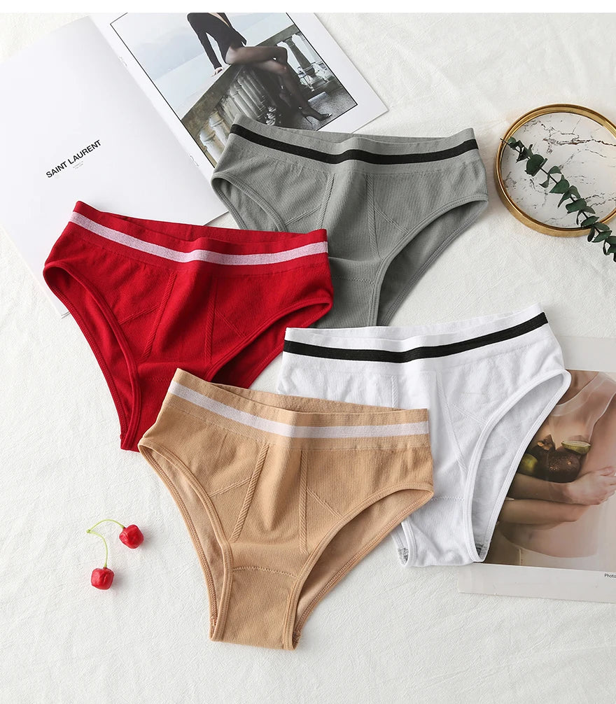 Women's Solid Color Seamless Lingerie, High Waist Sexy Comfortable Underwear, Summer Breathable Lightweight Women's Trousers