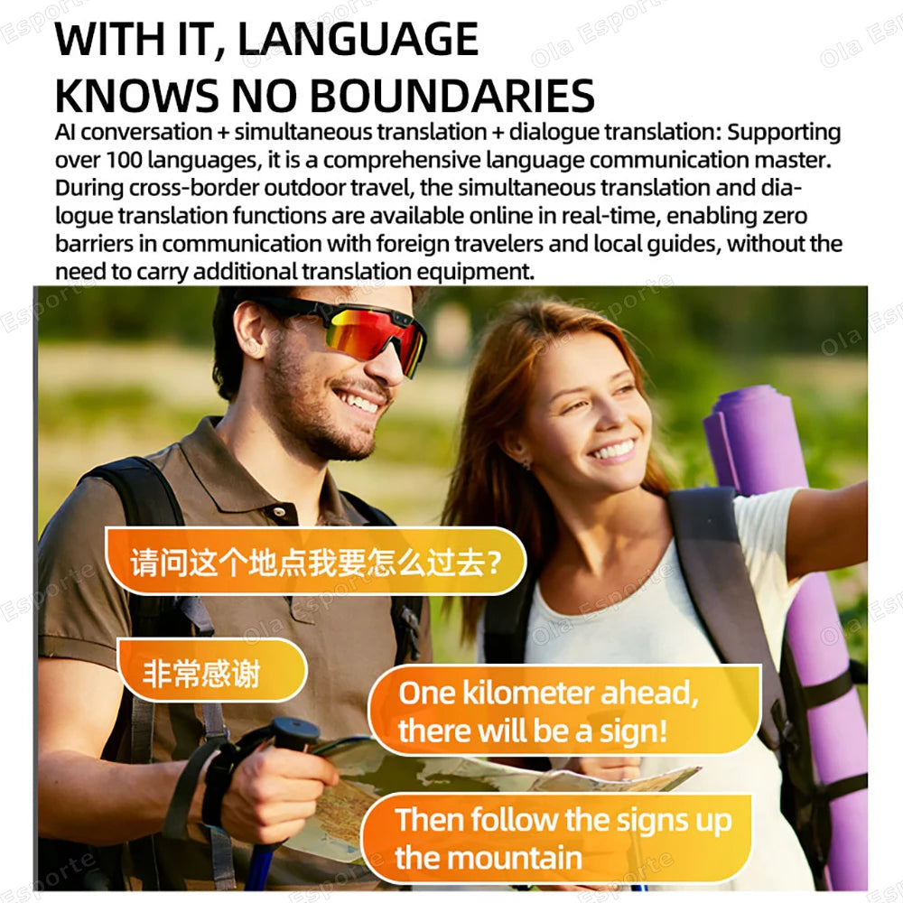 2026 New AI Smart Shooting & Recording Glasses with 800W Camera HD Anti-shake Bicycle Riding Shooting Artifact Windproof Goggles