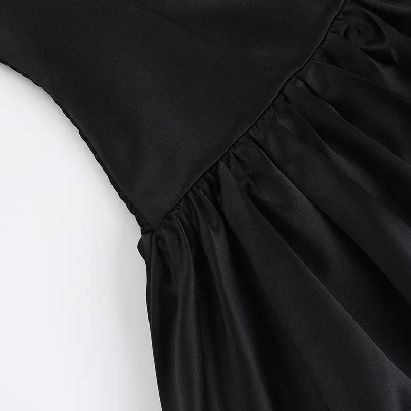 Mozision Off-shoulder Backless Sexy Mini Dress For Women Robe Fashion Solid Strapless Sleeveless A-line Slim Sexy Club Dress