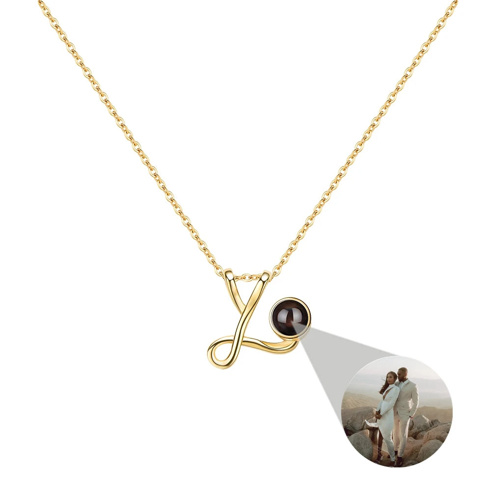 Geometric/Camera Pendant Custom Photo Necklace for Women Personalized Projection Photo 925 Silver Chain Birthday Jewelry