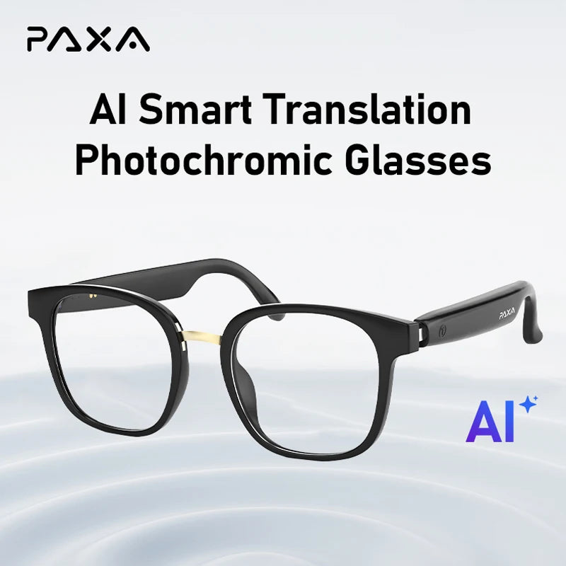 Choice AI Glasses PAXA S7 Pro Photochromic Lenses Sunglasses HD Call Smart Translation Bluetooth Earphones Music Fashion Glasses
