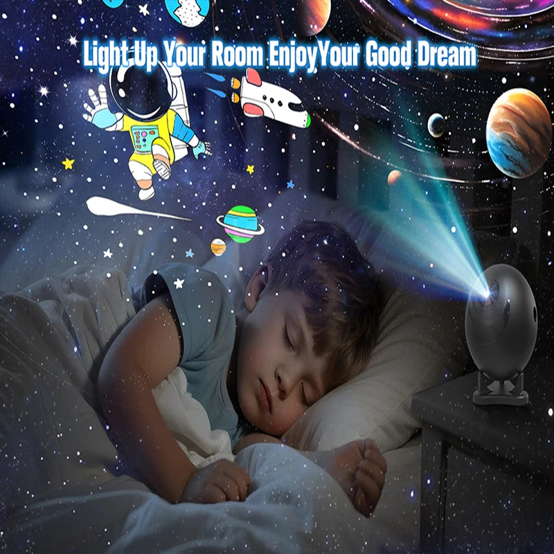 Galaxy Projector, Star Projectors with 12 Space Films For Bedroom Planetarium Night Light Ceiling Nebula Living Game Room Decor