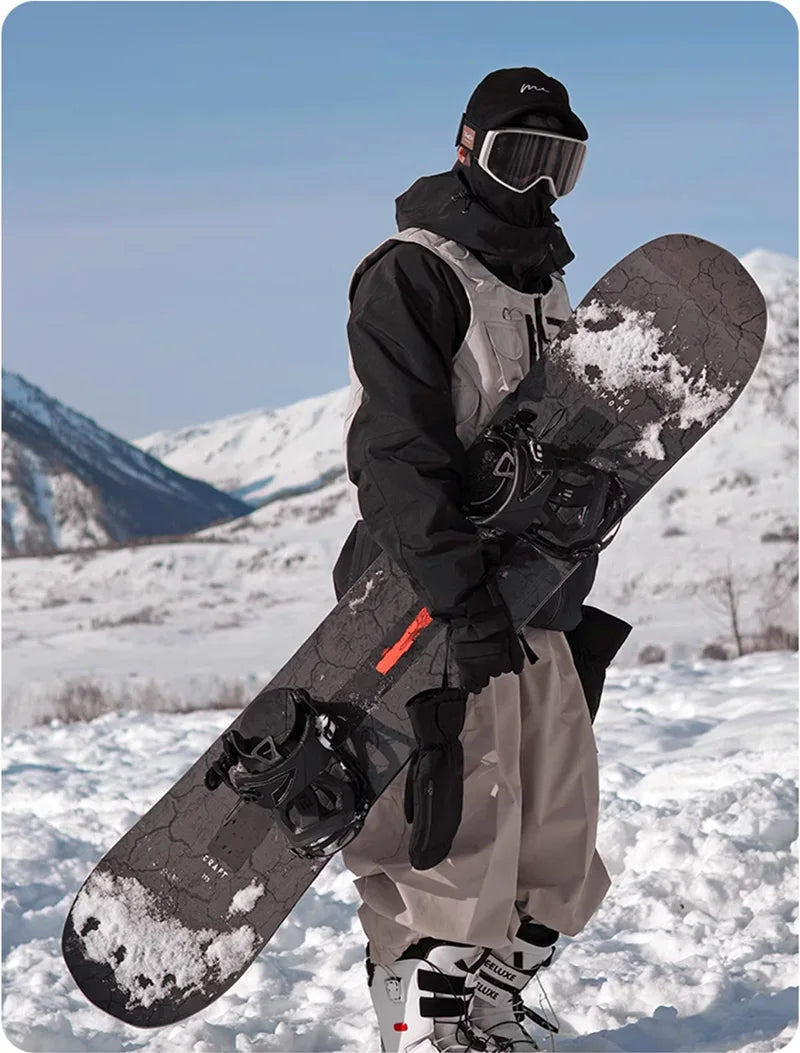 Unisex Waterproof 3L Composite Fabric Ski Vest Men Women Outdoor Snowboard Multi-pocket Cargo Jacket Vests Sports Ski Waistcoat