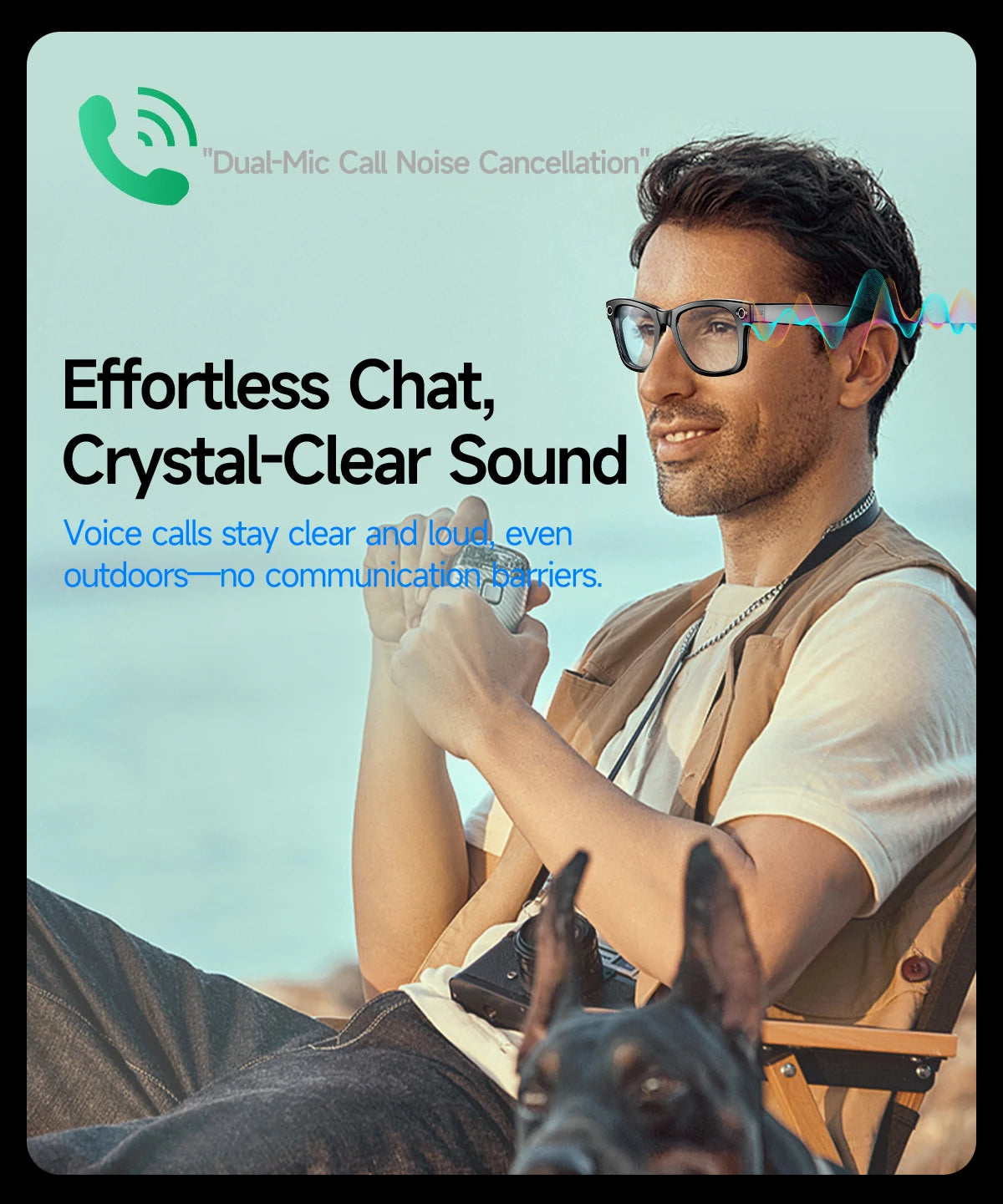 AI Smart Glasses with Camera 4K HD Video and PhotoCapture Real-TimeTranslation Voice Recording Open-Ear Audio Object Recognition