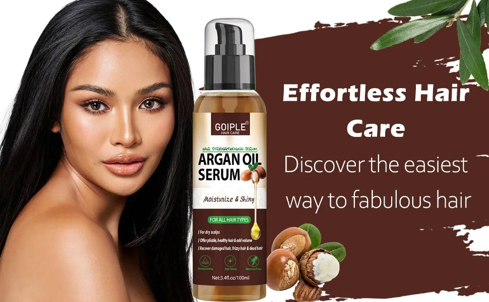 100ml Argan Oil Hair Serum Moisturizing Shiny Remove Frizz Conditioner Repair Damaged Hair and Restore Hairs Gloss Essential oil