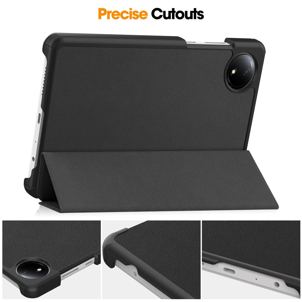 For Xiaomi Redmi Pad SE 8.7 Case 2024 New PU Leather Tri-folding Stand Tablet Cover Funda For redmi pad se 8.7 inch Smart case