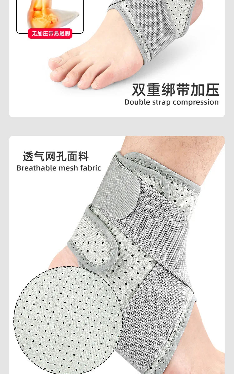 Ankle Support Brace for Sports Men Women Anti Sprain Adjustable Compression Sleeve Professional Stabilizer for Hiking Recovery
