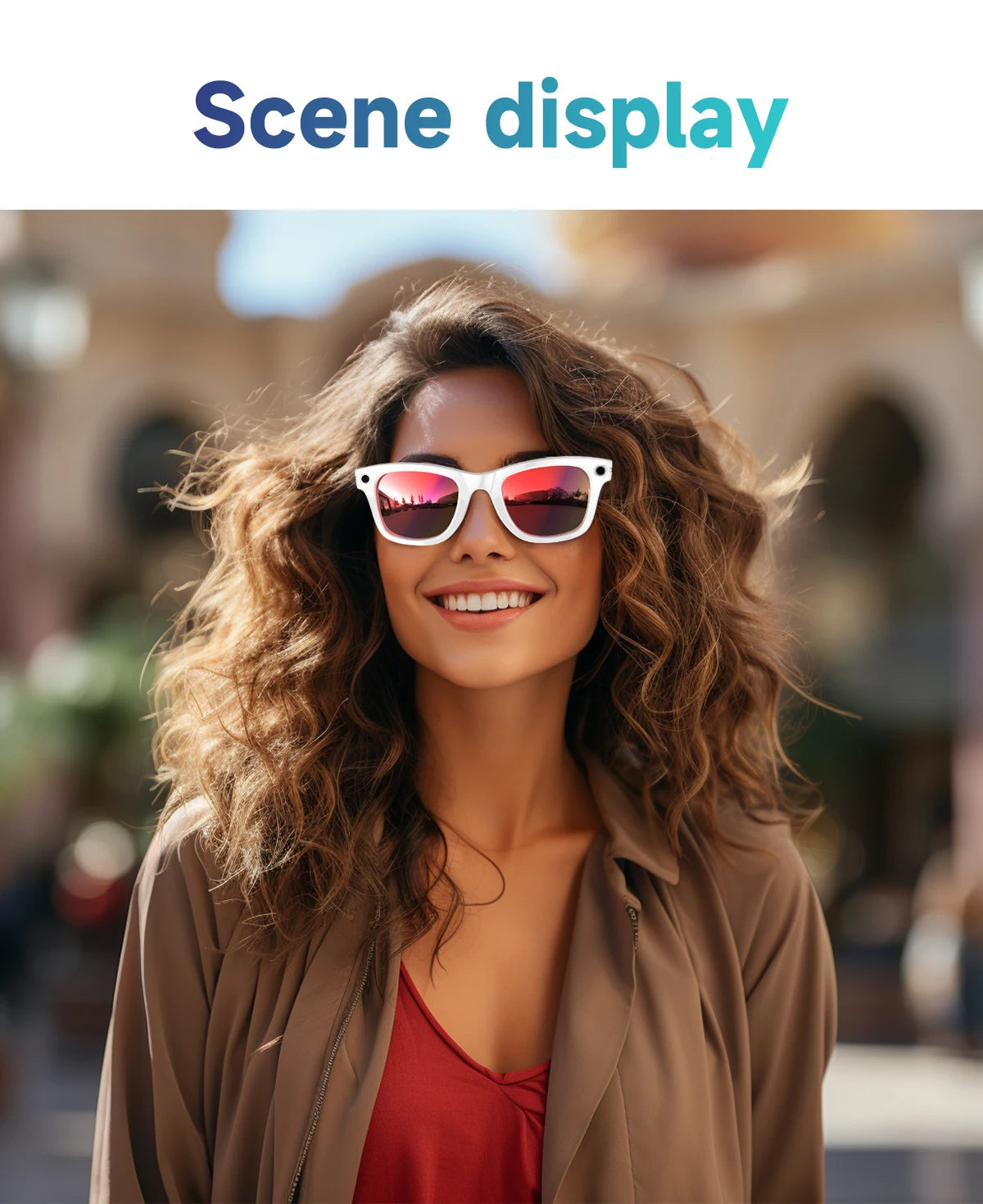 AI Smart Glasses with Camera 4K HD Video and PhotoCapture Real-TimeTranslation Voice Recording Open-Ear Audio Object Recognition