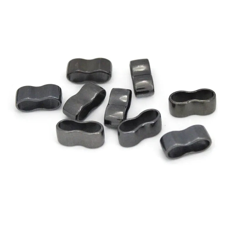 30Pcs Metal Charms Slider Spacer Beads/Big Double Hole Stopper Beads Accessories for Leather Bracelet Jewelry Making Accessories