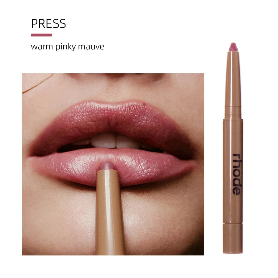 Rhod Skin Peptide Lip Shape Pen Lip Liner Long Lasting Lip Tint Pencil Pen Makeup Lipstick Powder Blusher Gloss Makeup Lipliner