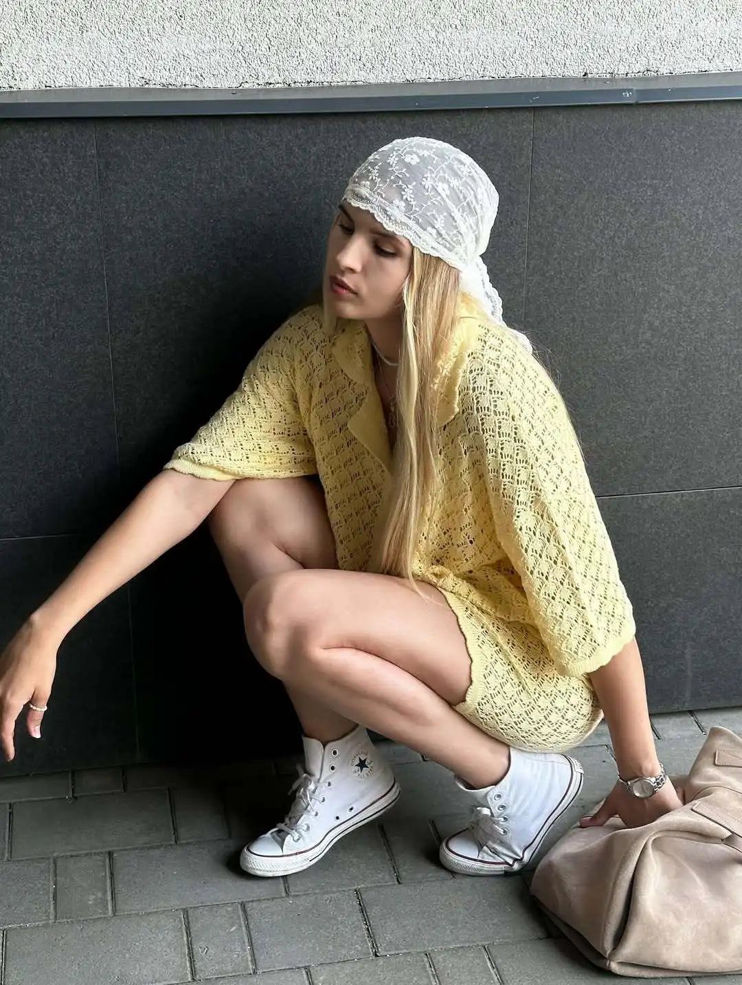 Tuularose Summer Knit Shorts Set New Knit Cardigan Top Casual Shorts Set Beach Vacation Bikini Cover Up Women Shorts Set Outfits