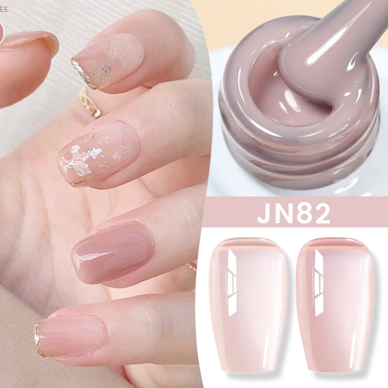 BORN PRETTY 10ml Blood Red Jelly Transparent Gel Nail Polish Wine Red Winter Color Semi Permanent Soak Off UV LED Varnish