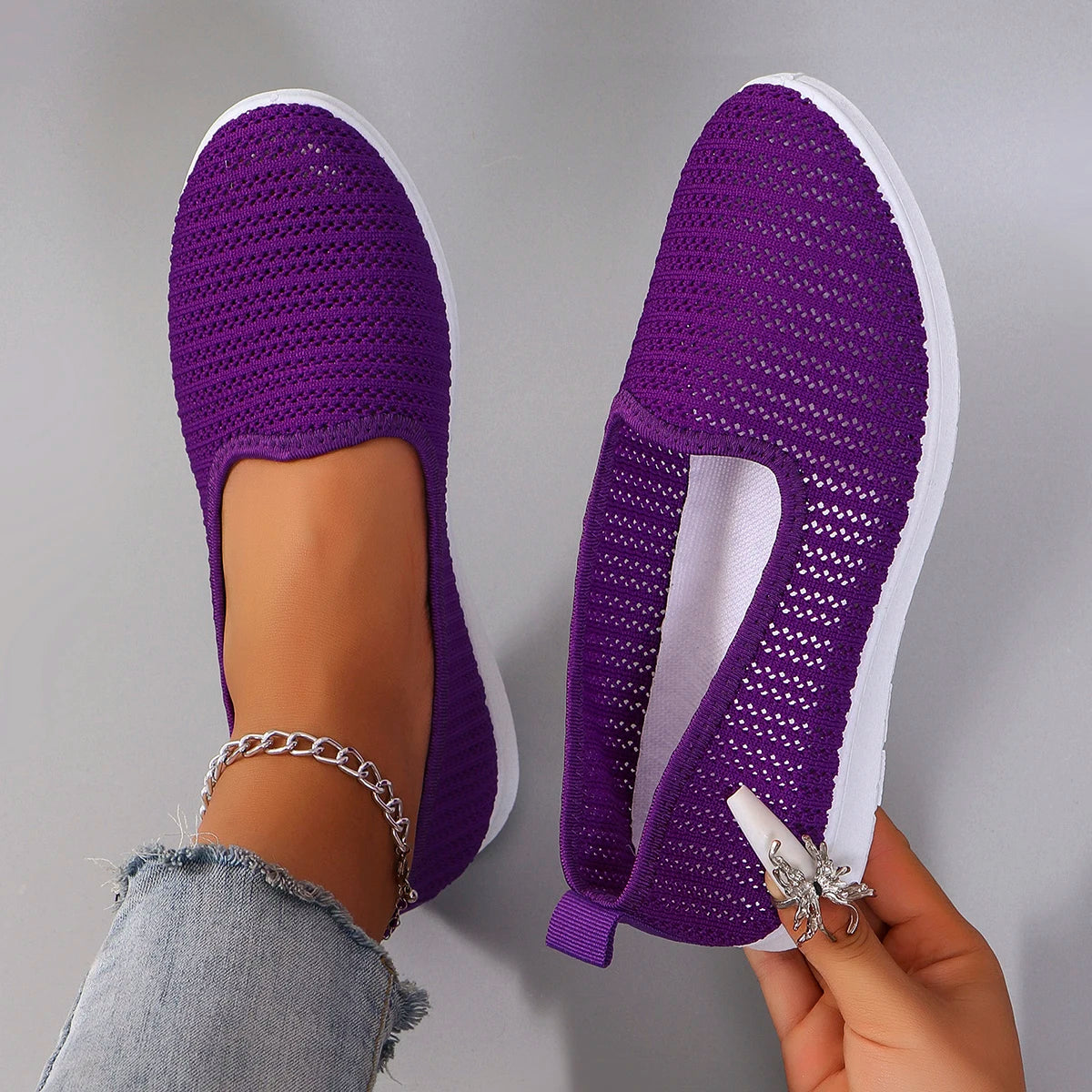 Women's summer breathable mesh flat shoes women's shoes casual sneakers shoes, clearance free shipping