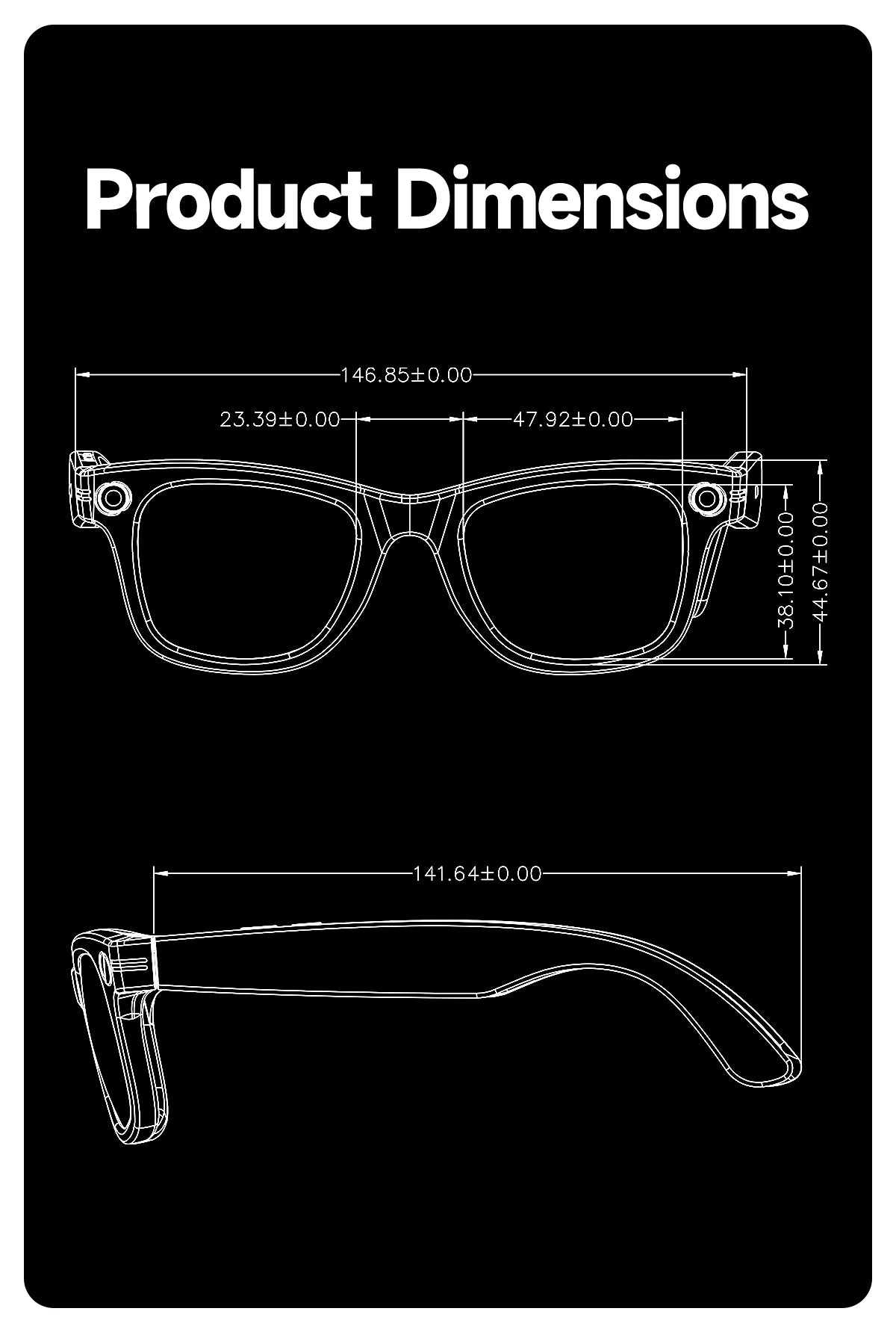 AI Smart Glasses with Camera 4K HD Video and PhotoCapture Real-TimeTranslation Voice Recording Open-Ear Audio Object Recognition