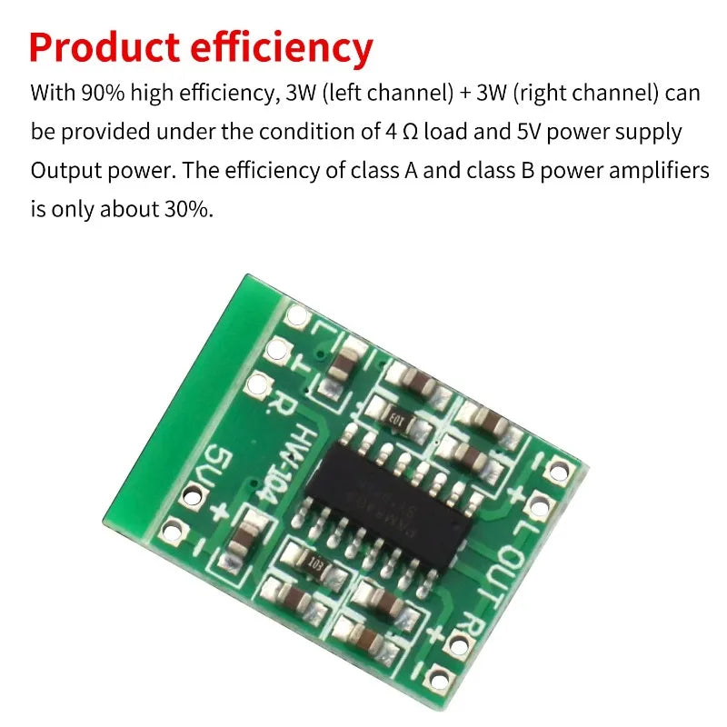 5-20Pcs PAM8403 Mini Power Amplifier Board 2-Channels Stereo Audio Amplifier Module for Arduino 2.5V-5.5V 2*3W USB Power Supply