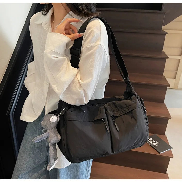 Spring and summer canvas bag women's new hot selling women's bag Youjia high-end sense one-shoulder crossbody bag light luxury n