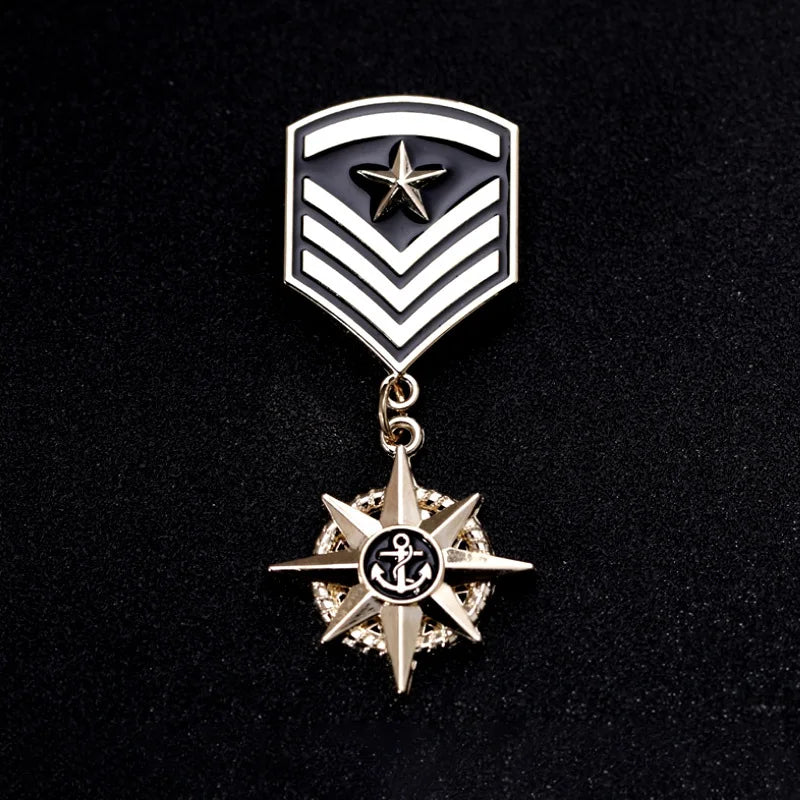 Hot selling trendy product Instagram style coat badge clothing accessories Cross Crown Medal brooch