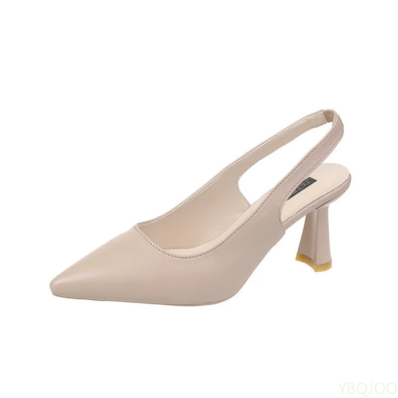 Spring and Summer Fashion New Pointed High-heeled Women's Shoes with Thin Heel and Toe Cover Shallow Mouth Single Shoe for Women