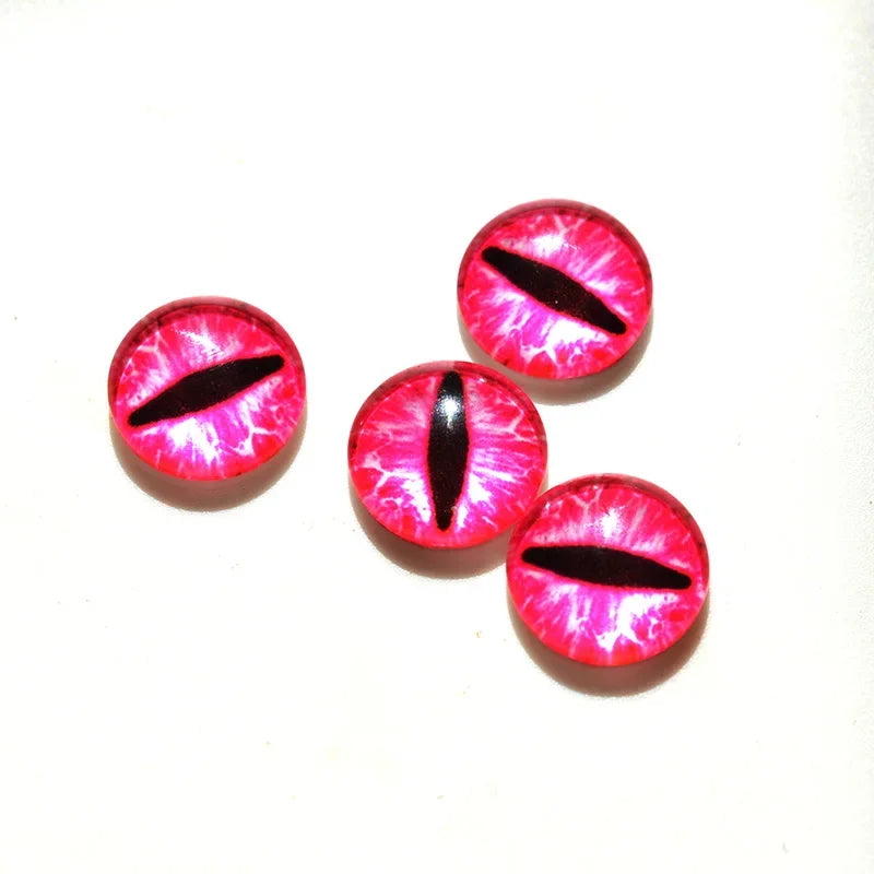glass eyes cabochons Round 6MM-30MM Round Dome Dragon Eye Dragon Cat Eye Toys DIY Jewelry Accessory MIX Pupil Eye Cameo