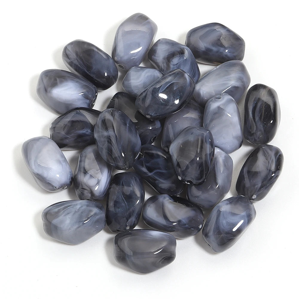 20pcs Dual Color Irregular Acrylic Beads Meteorite Shape Loose Spacer Beads For DIY Jewelry Making Bracelet Necklace Accessories