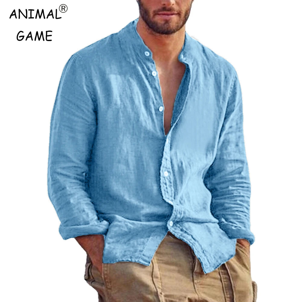 Relaxed Fit Cotton Linen Beach Top